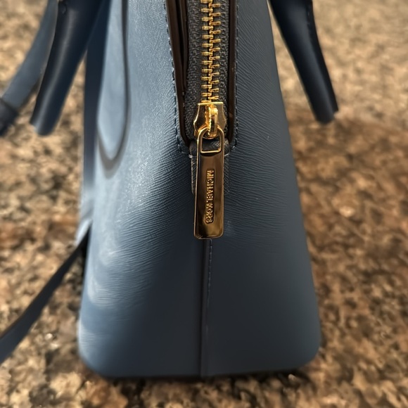 Michael Kors Blue large dome satchel Handbag NWT - Picture 9 of 17
